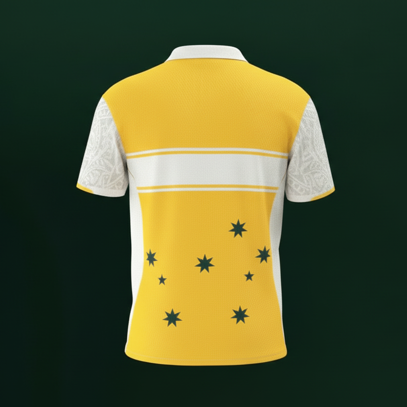 Next Print Customized Australia Yellow Jersey - Personalize with Name & Number.