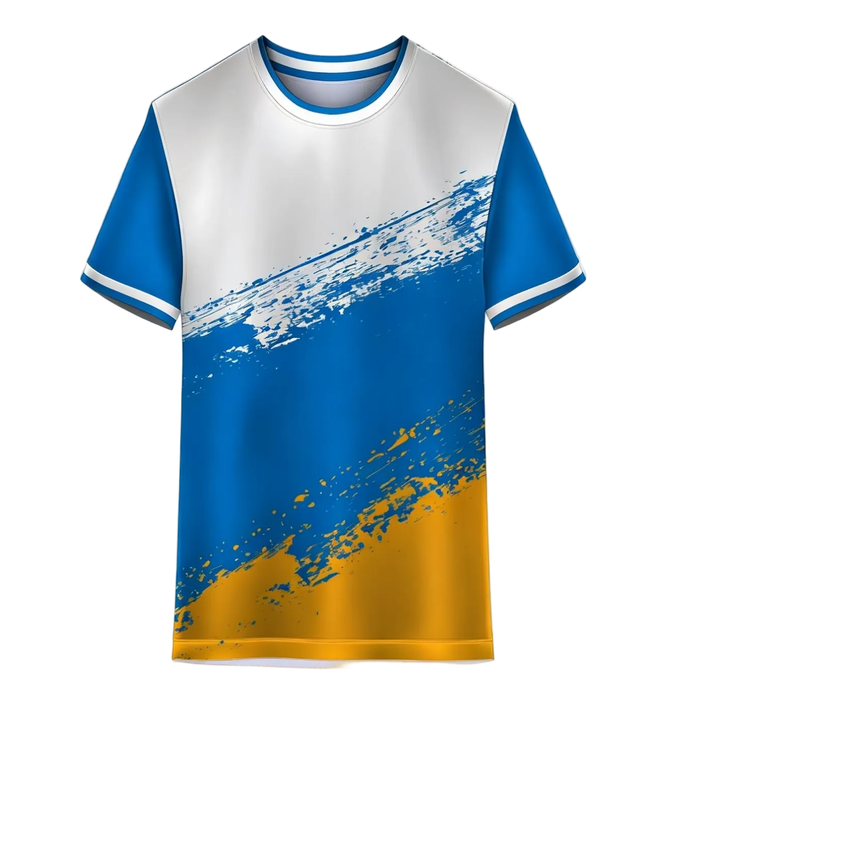 Personalized Yellow Blue Grey Cricket Jersey for Teams