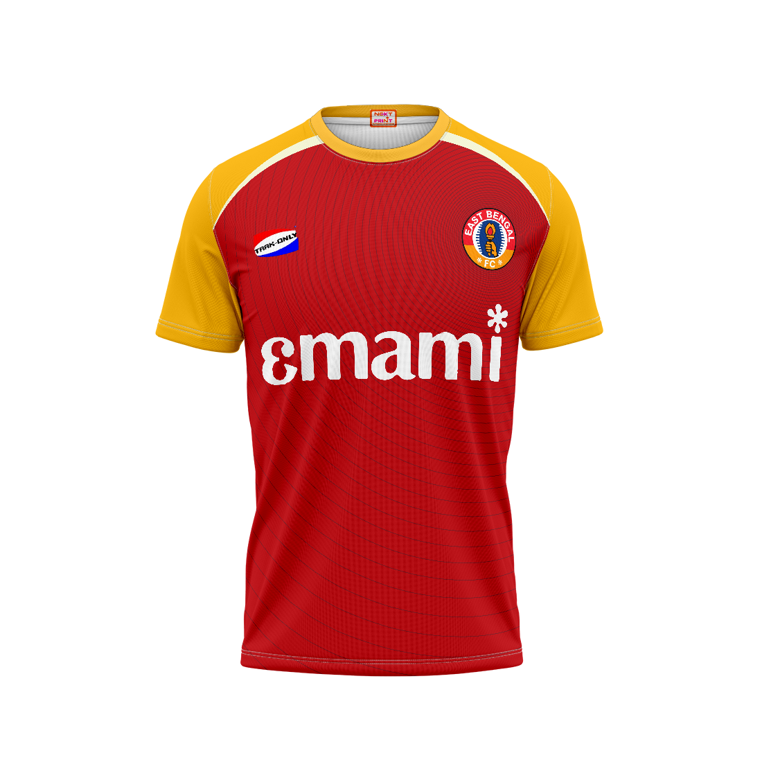 East Bengal FC Football Fan Jersey Front View Custom Name and Number Available