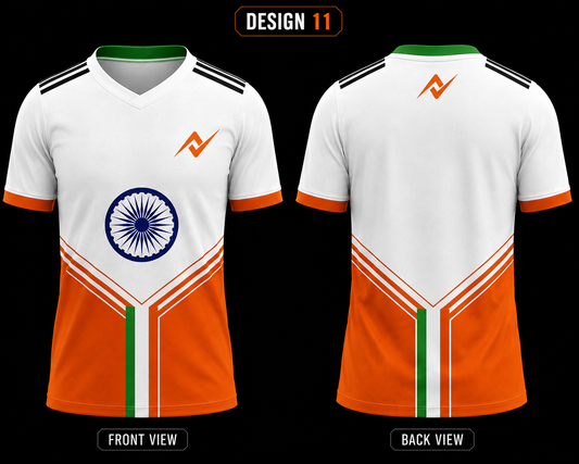 Ekta Shakti power of unity tricolor graphic jersey