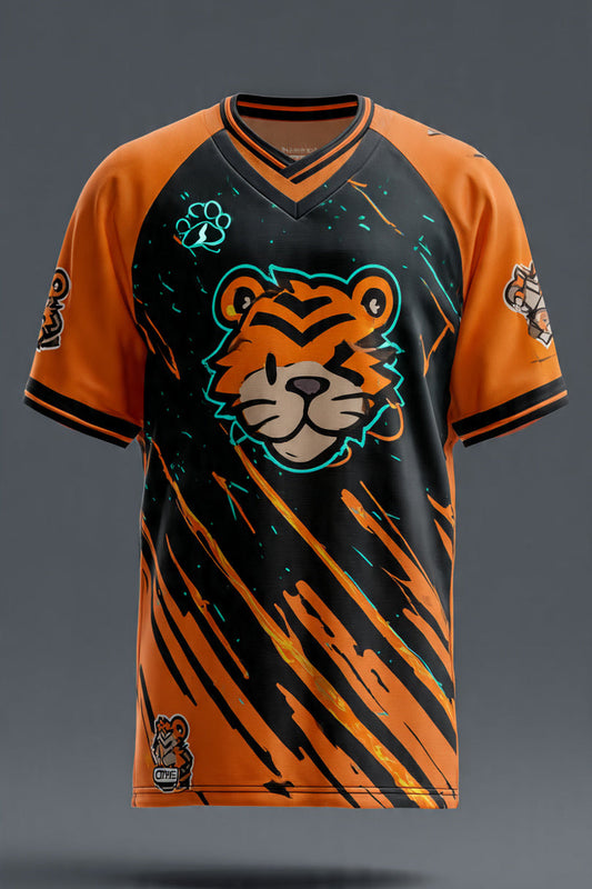 Next Print Caroon Printed Orange & Black Colour Jersey T-Shirt For Men/Women and Kids.