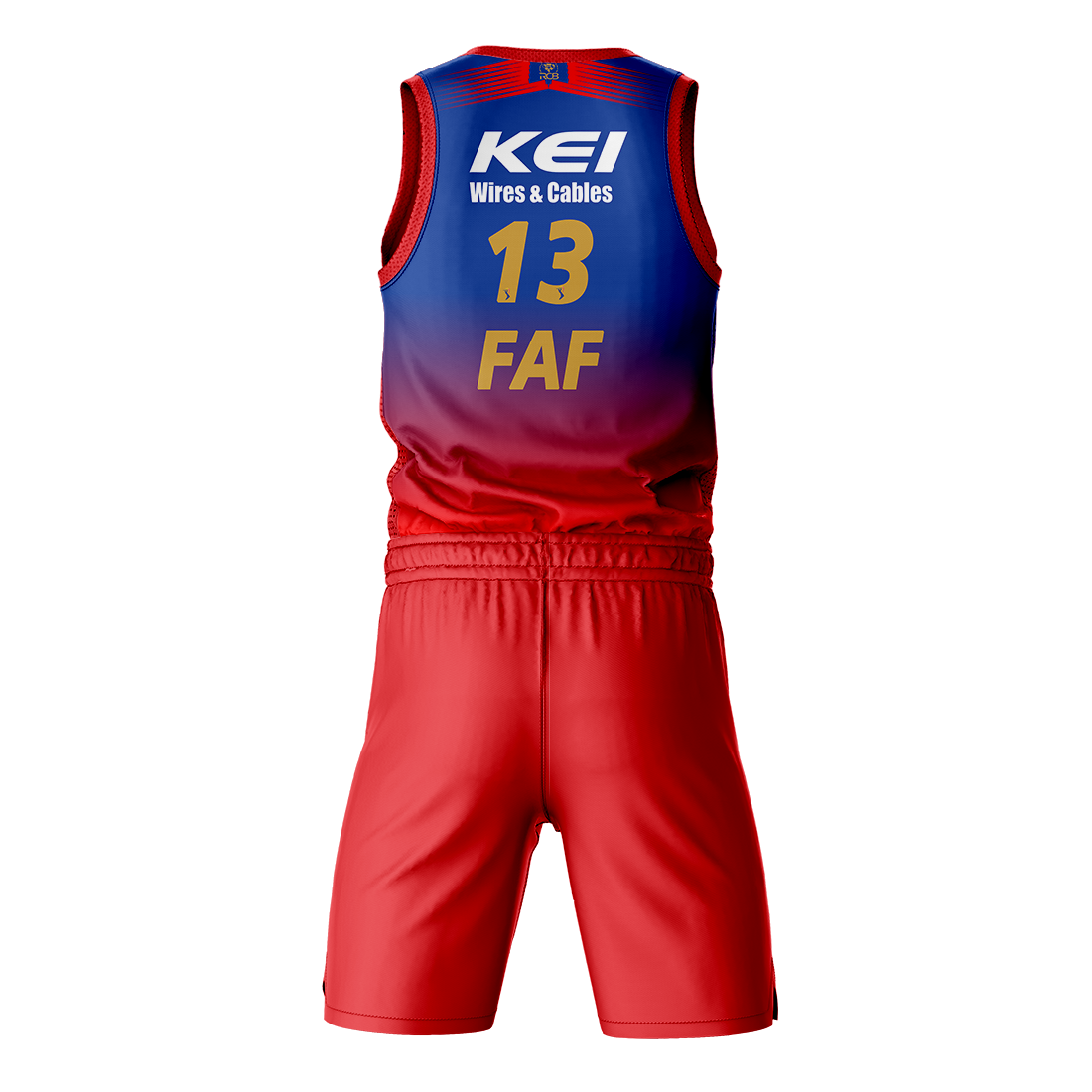 Faf Du Plessis RCB Basketball Jersey With Shorts RCBBJS3