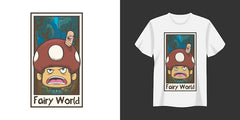 Next Print Fairy World Illustration T-shirt and Apparel Printing Design