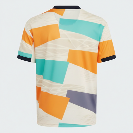 NextPrint Beige Geometric Football Jersey – Premium Sublimation Sports Wear