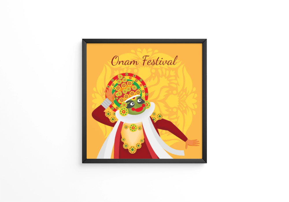 Flat indian onam frame - Next Print