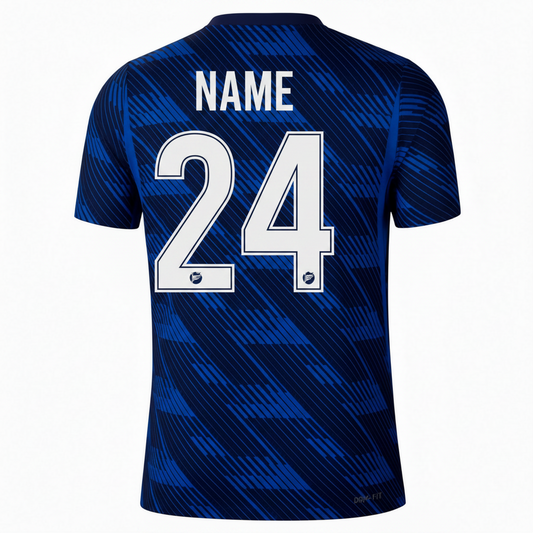 Custom France style football jersey with personalized name and number