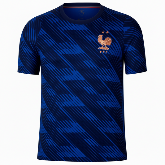 France inspired mint white football fan jersey front view