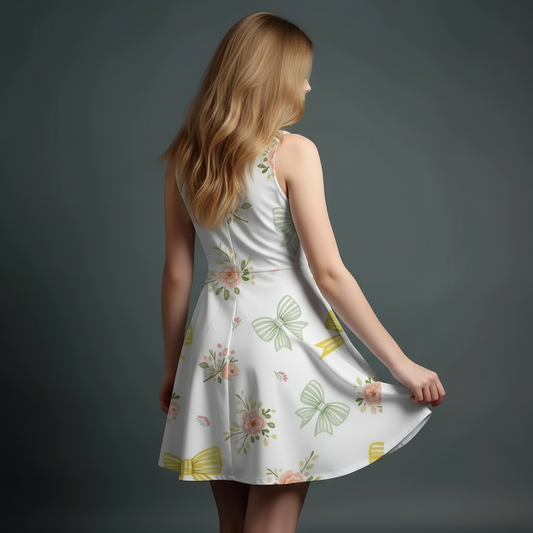 Vibrant Girls' All-Over Print Dress.