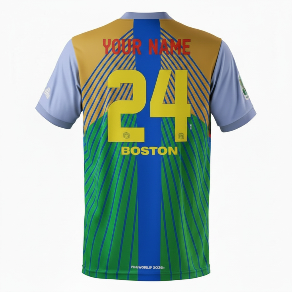 Custom Ghana style football jersey with personalized name and number