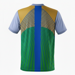 White multicolor football jersey back side with custom player number