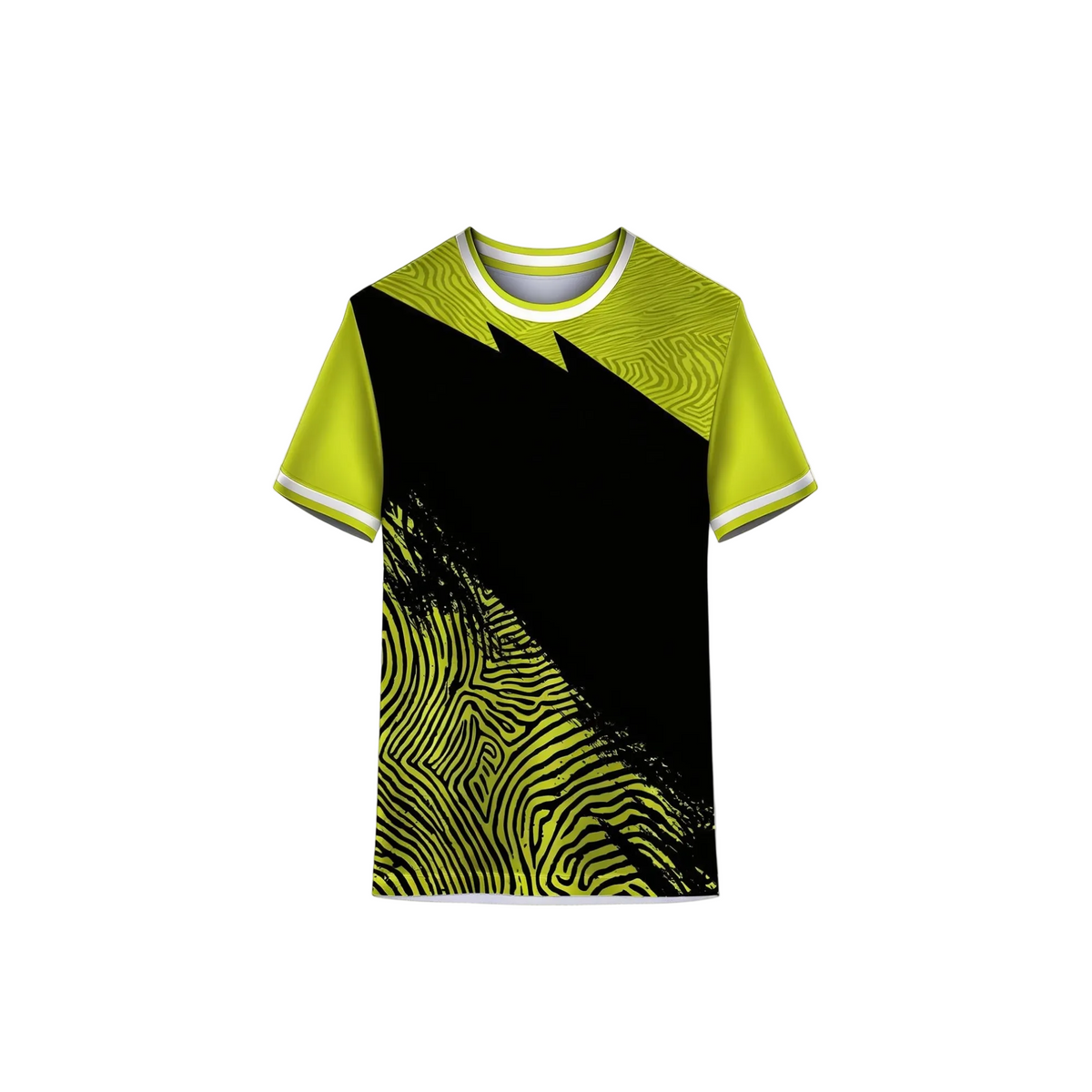 Green Black Geometric Custom Sports Jersey with Track Pants for Cricket and Team Wear by NextPrint