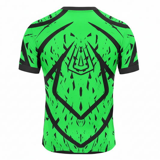 Next Print E sport jersey  green and black T-shirt