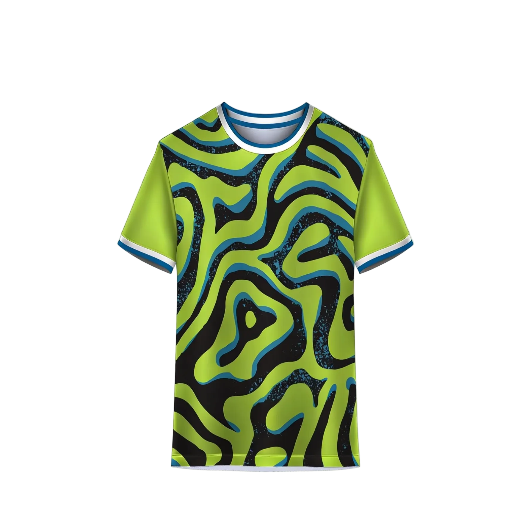 Green geometric custom sports jersey for cricket football volleyball team uniform by NextPrint India