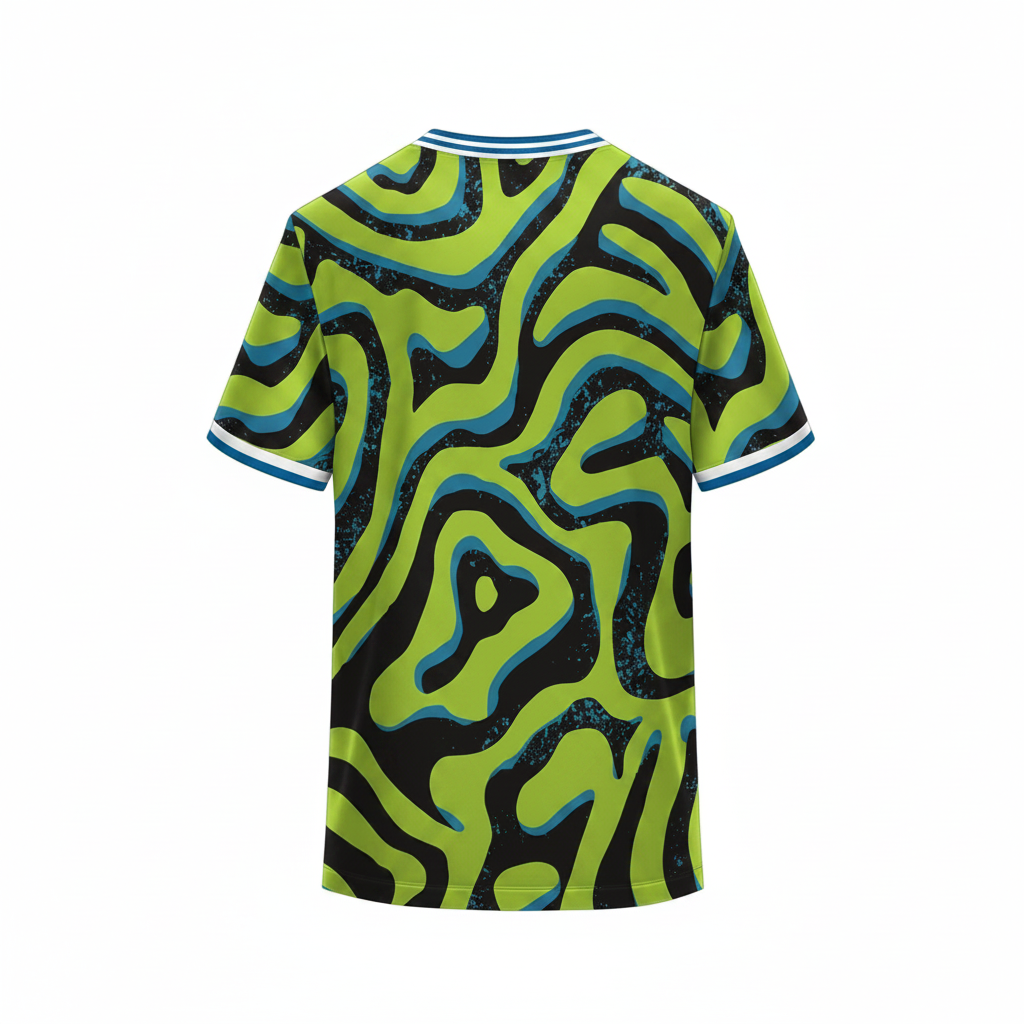 Next print Green Geometric Sports Jersey for Men | Custom Cricket, Football & Volleyball Team Jersey – Dry Fit Sublimation T-Shirt | India