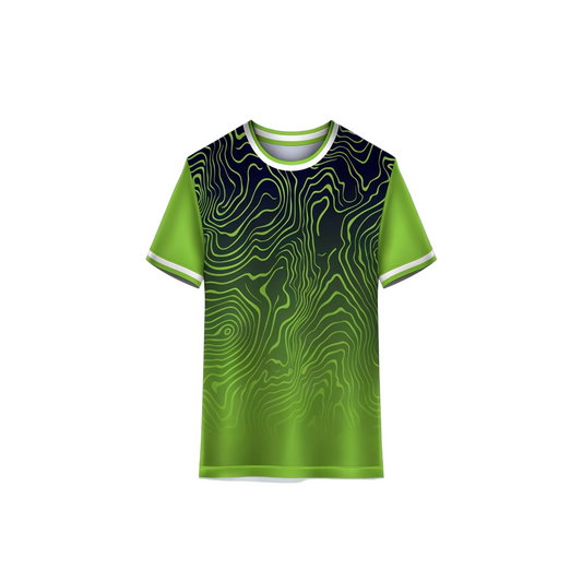 Premium green gradient cricket jersey design by NextPrint