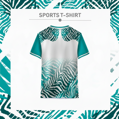 Next print  Green Grey Sports T-Shirt for Men | Performance Round Neck Athletic Jersey