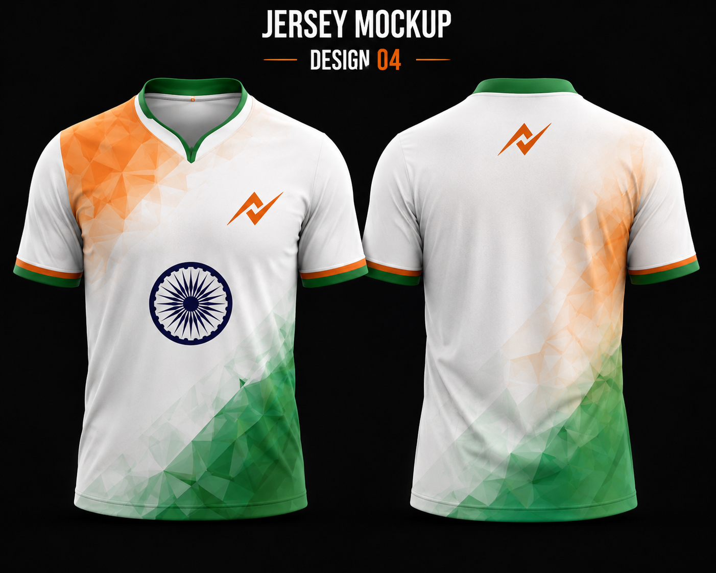 Green Tiranga growth prosperity hope graphic jersey India