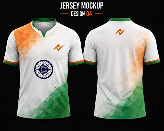 Green Tiranga growth prosperity hope graphic jersey India