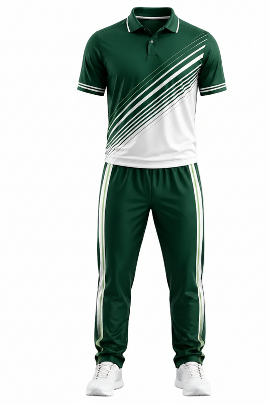 Next print Custom Green White Tracksuit for Men | Sports Jersey & Track Pant Set | Team Uniform | India