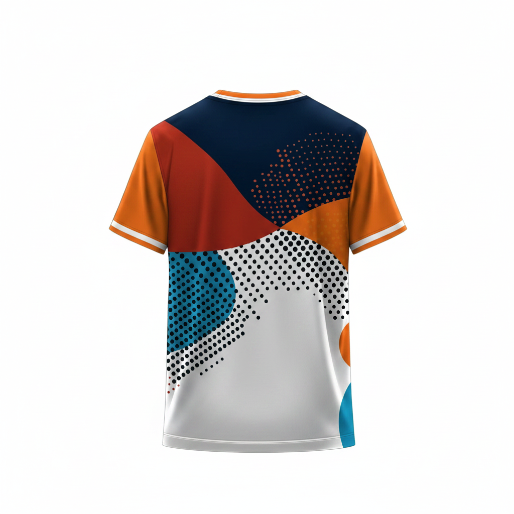 Next print Grey Orange Abstract Sports Jersey | Custom Sublimation Print Cricket & Football Team Wear