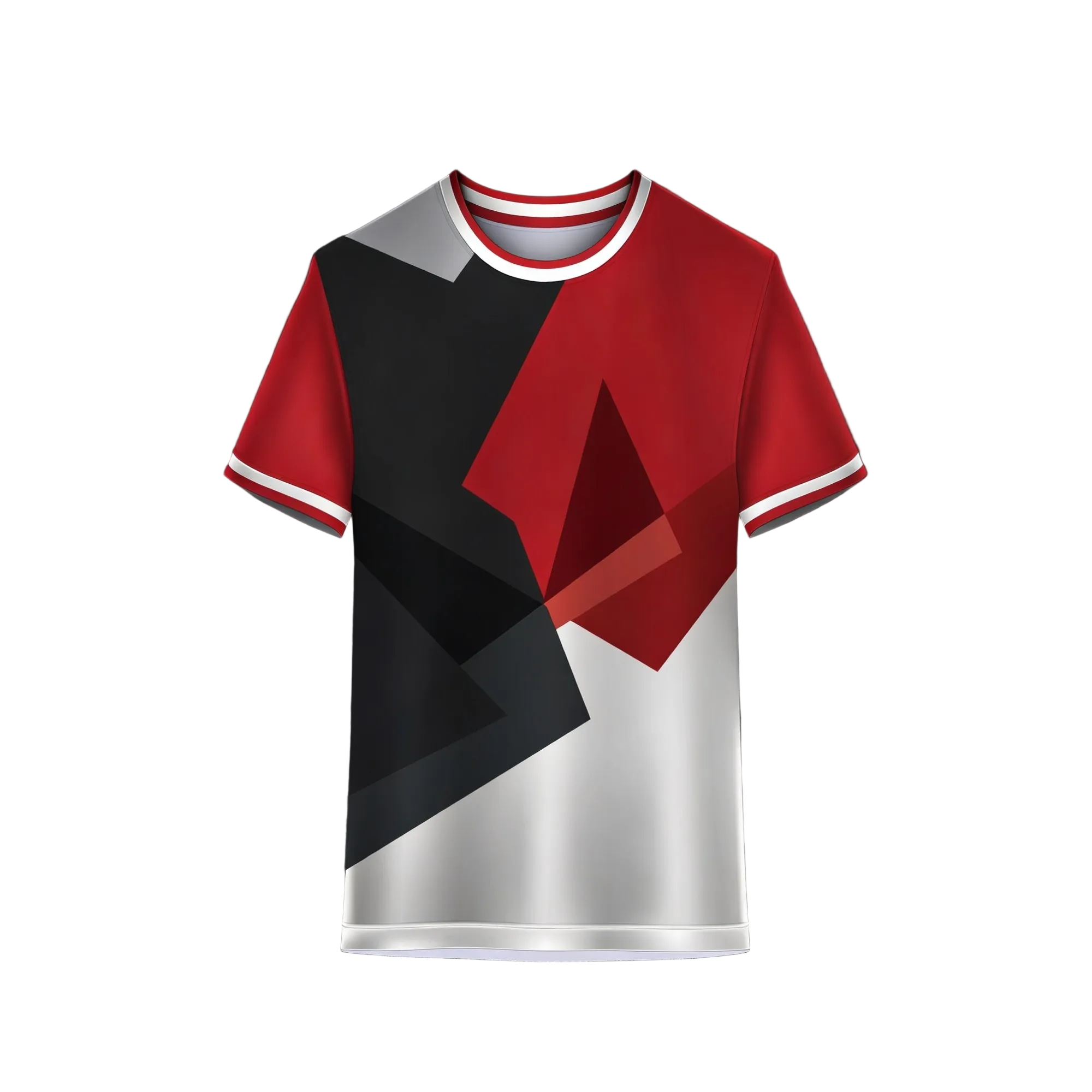 Grey Red Sports Jersey for men with custom name and number printing by NextPrint India