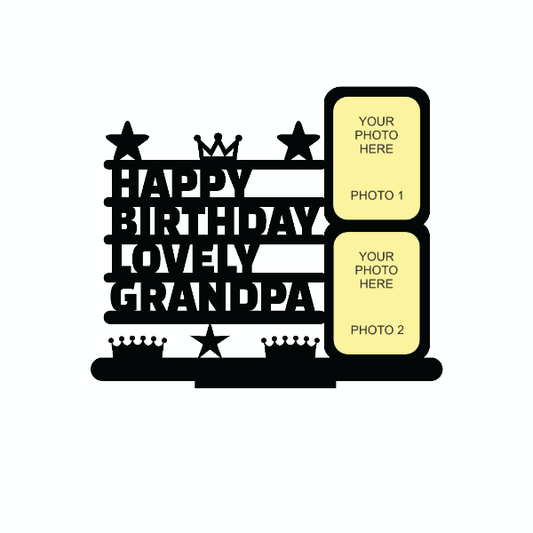 HAPPY BIRTHDAY LOVELY GRANDPA STAND FRAME - Next Print