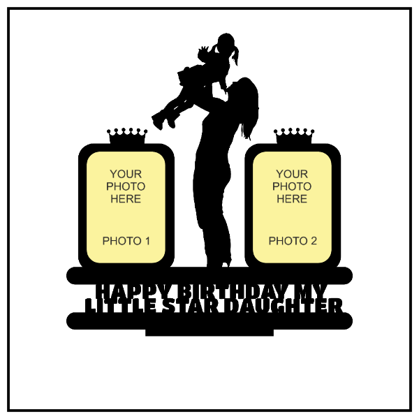 Happy Birthday My Little Star sister Stand Frame - Next Print