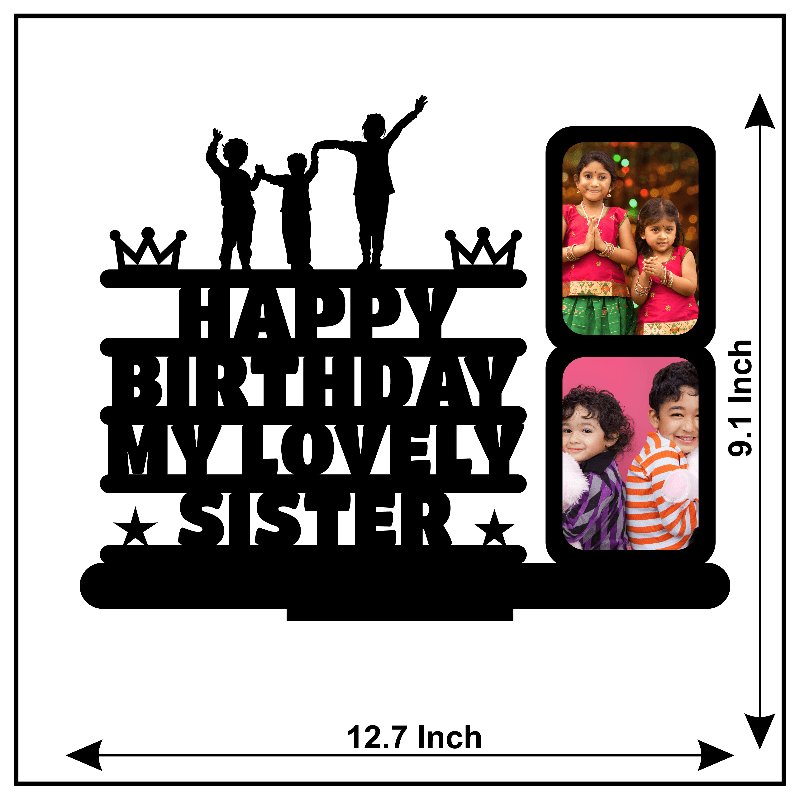 Happy Birthday My Lovely Sister Stand Frame - Next Print