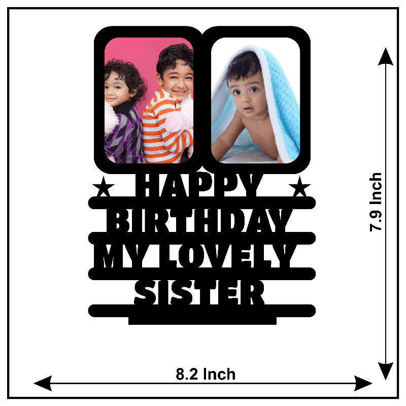 Happy Birthday My Lovely Sister Stand Frame - Next Print