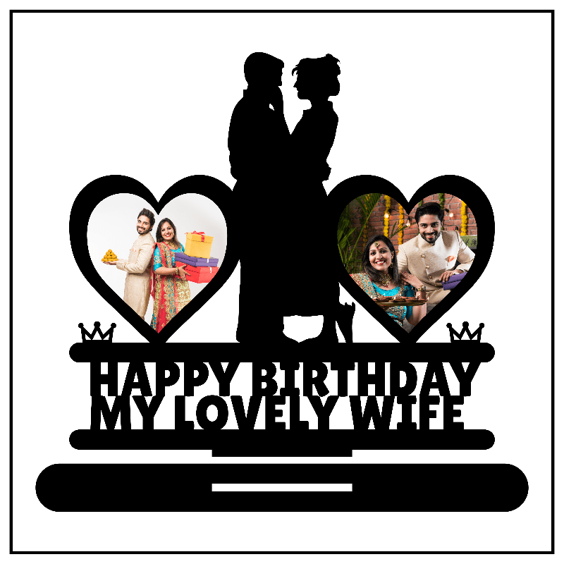 HAPPY BIRTHDAY MY LOVELY WIFE STAND FRAME - Next Print