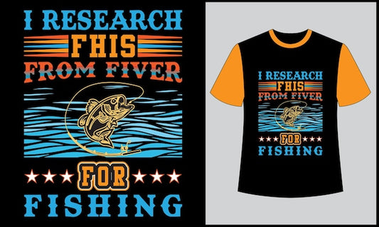 Next Print I research fish from fiver for fishing t shirt.