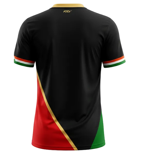 Independence 2026 Black Gold Freedom Crest Sports Jersey back view