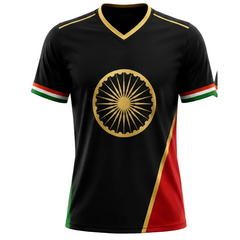 Independence 2026 Black Gold Freedom Crest Sports Jersey front view