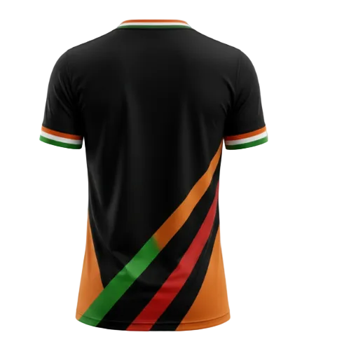 Independence 2026 Black Tricolour Lightning Force Sports Jersey back view