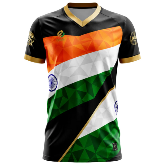 Independence 2026 Black Tricolour Victory Prism Sports Jersey back view