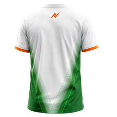 Independence 2026 White Green Victory V Sports Jersey back view