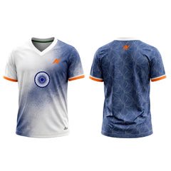 Independence 2026 White Navy Freedom Wave Sports Jersey side angle view