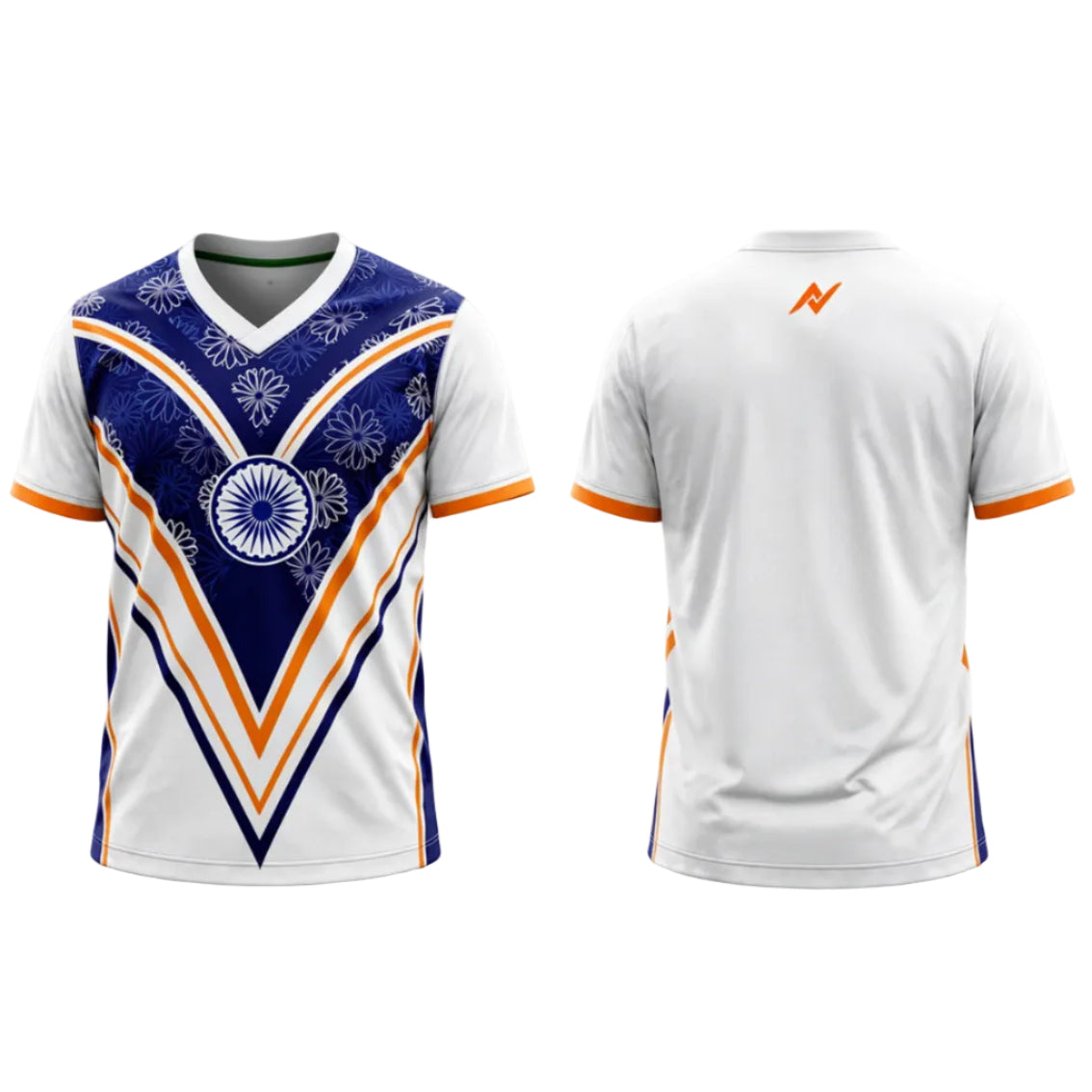 Independence 2026 White Navy Victory Crest Sports Jersey side angle view
