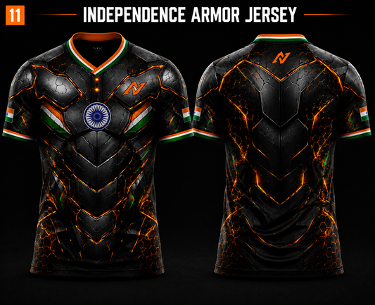 Proud India stands tall tricolor graphic jersey