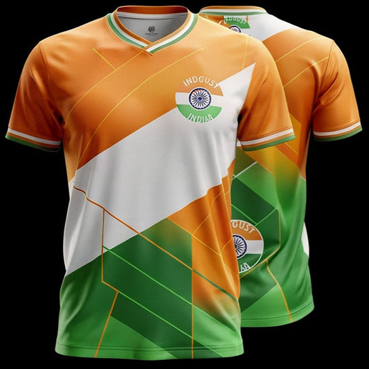 Proud India stands tall tricolor graphic jersey