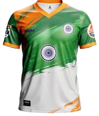 Proud India stands tall tricolor graphic jersey