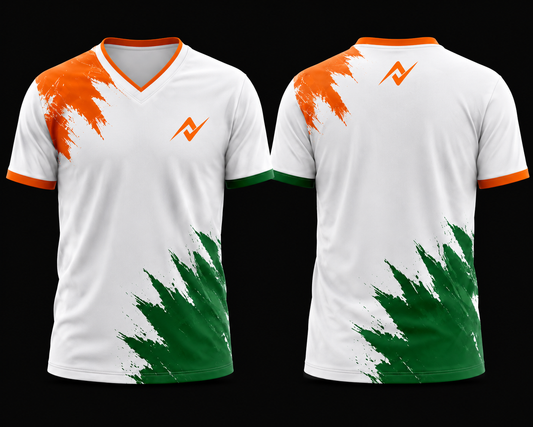 Proud India stands tall tricolor graphic jersey