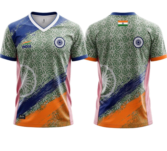 Proud India stands tall tricolor graphic jersey