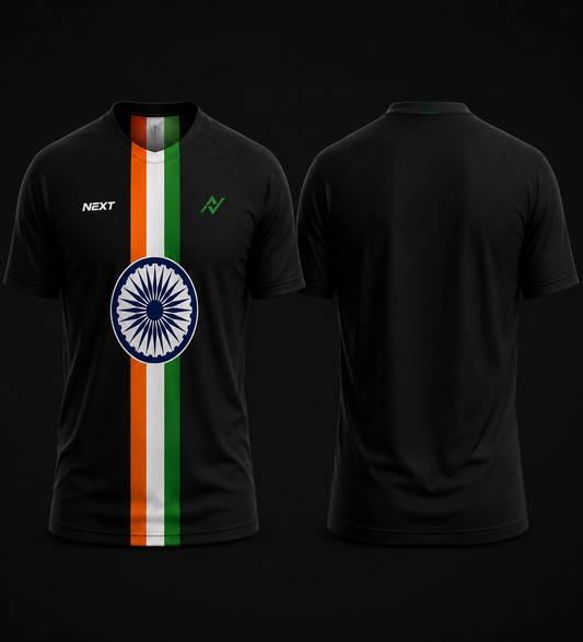 Proud India stands tall tricolor graphic jersey
