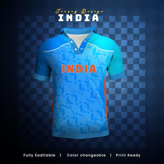 India cricket team sports kid design or India cricket jersey design