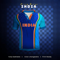 India cricket team sports kid design or India cricket jersey design