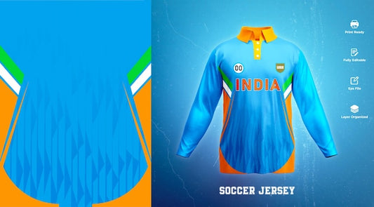 India cricket team sports kit design or india cricket jersey design