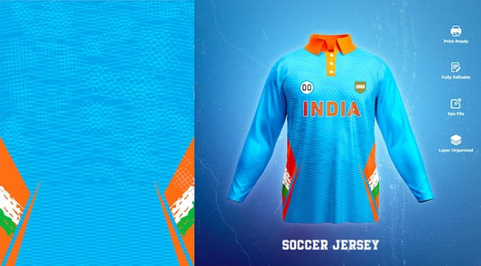 India cricket team sports kit design or india cricket jersey design