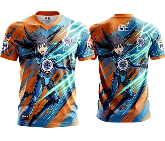 Proud India stands tall tricolor graphic jersey