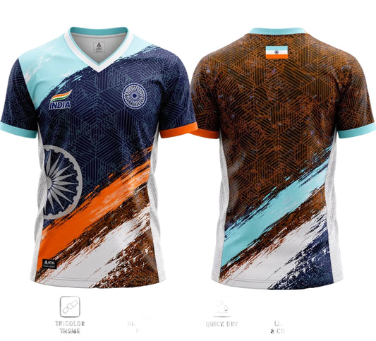 Proud India stands tall tricolor graphic jersey